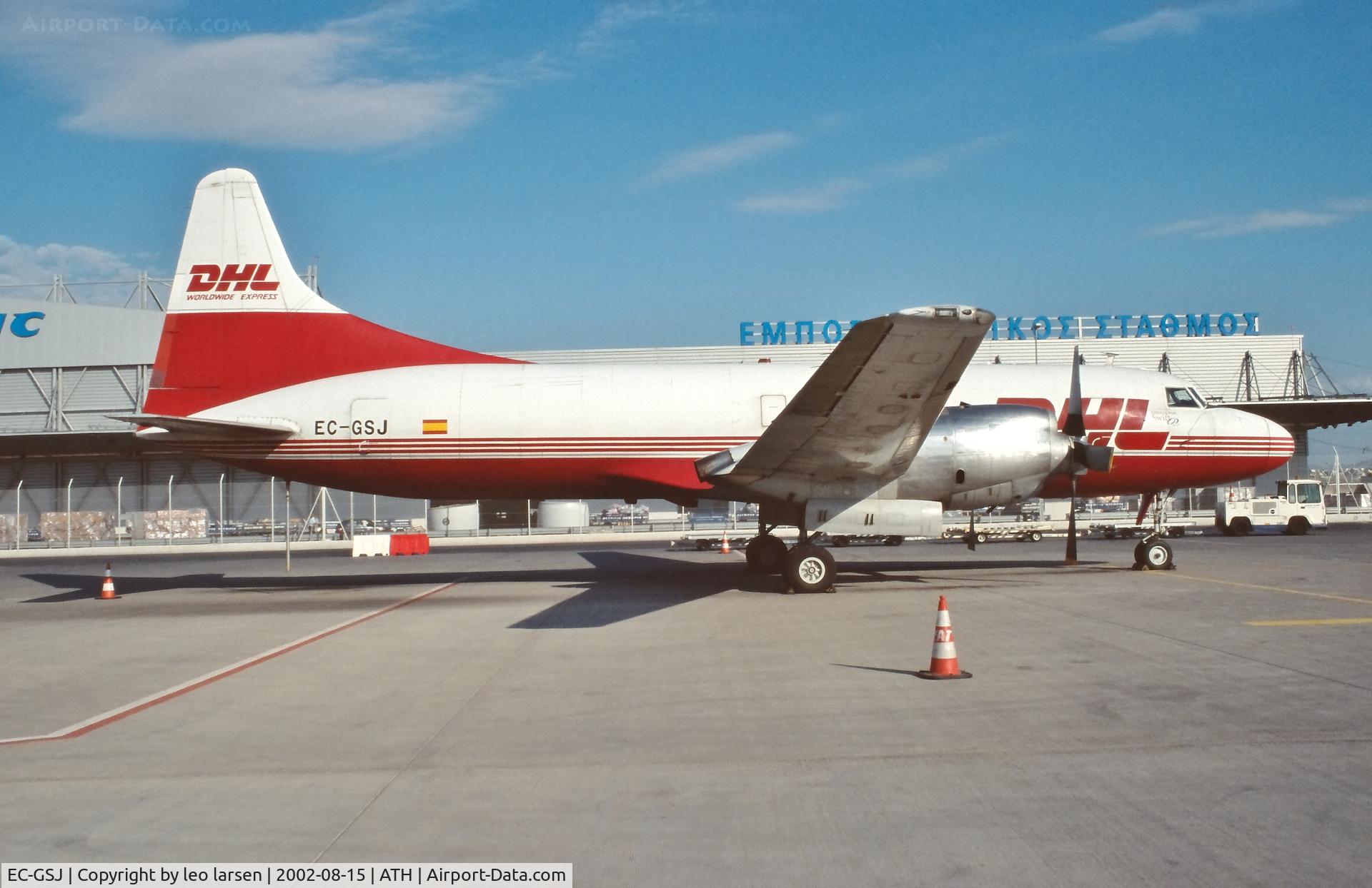 EC-GSJ, 1954 Convair 580(F) C/N 130/072, Athens 15.8.2002