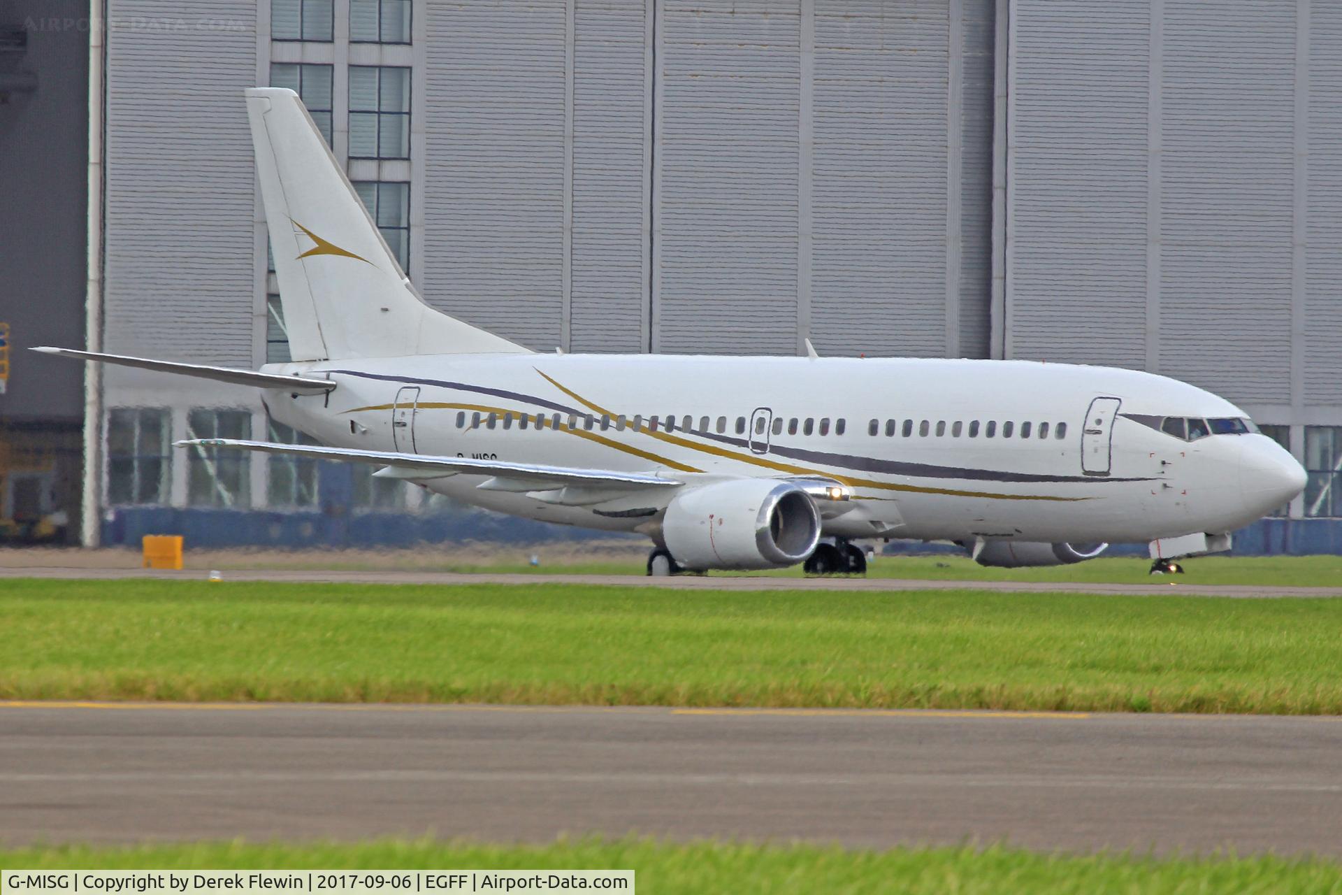 G-MISG, 1995 Boeing 737-3L9 C/N 27833, 737-3L9, Cello Aviation Birmingham based, callsign Cello Jet 851, previously OY-MAR, D-ADBJ, OY-MAR, G-OOBGD, N4973S, seen taxxing in, out of Chi?in?u International Airport.