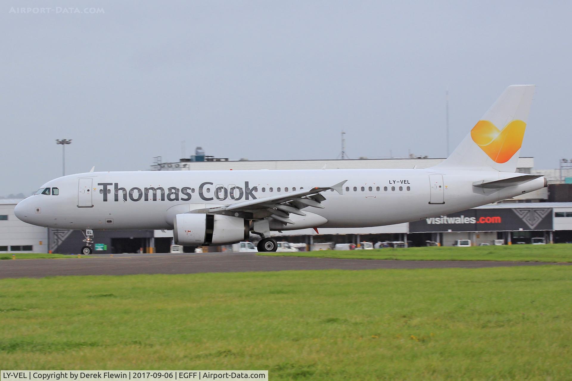LY-VEL, 2003 Airbus A320-232 C/N 1998, A320-232, Thomas Cook Airlines Cardiif Wales based, previously F-WWIV, EC-IOH, EI-EUB, call sign Kestrel 83KL, seen landing on runway 30 out of Palma Mallorca Spain.