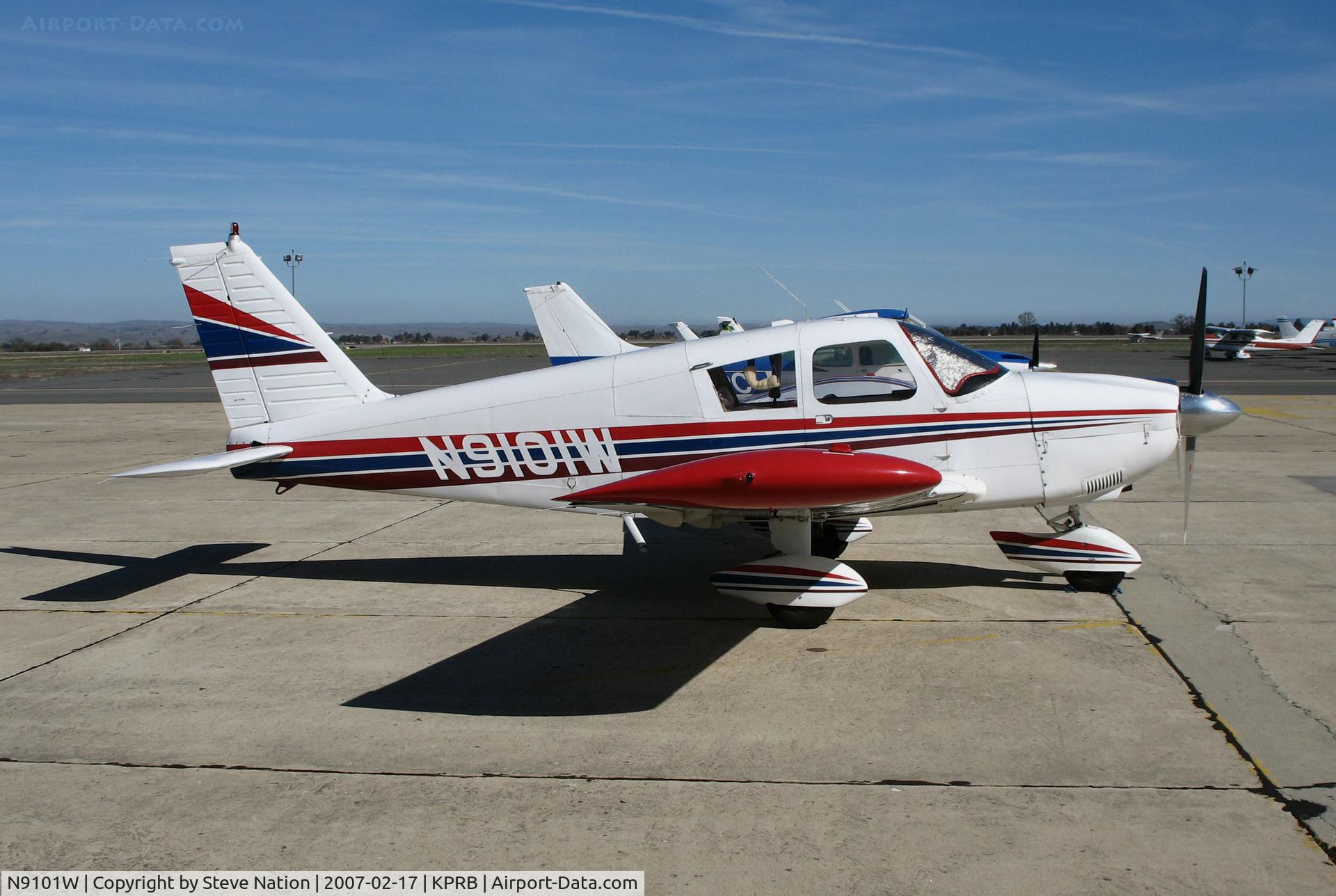 N9101W, 1965 Piper PA-28-235 Cherokee C/N 28-10713, Santa Maria, CA-based 1965 Piper PA-28-235 parked @ Paso Robles Municipal Airport, CA