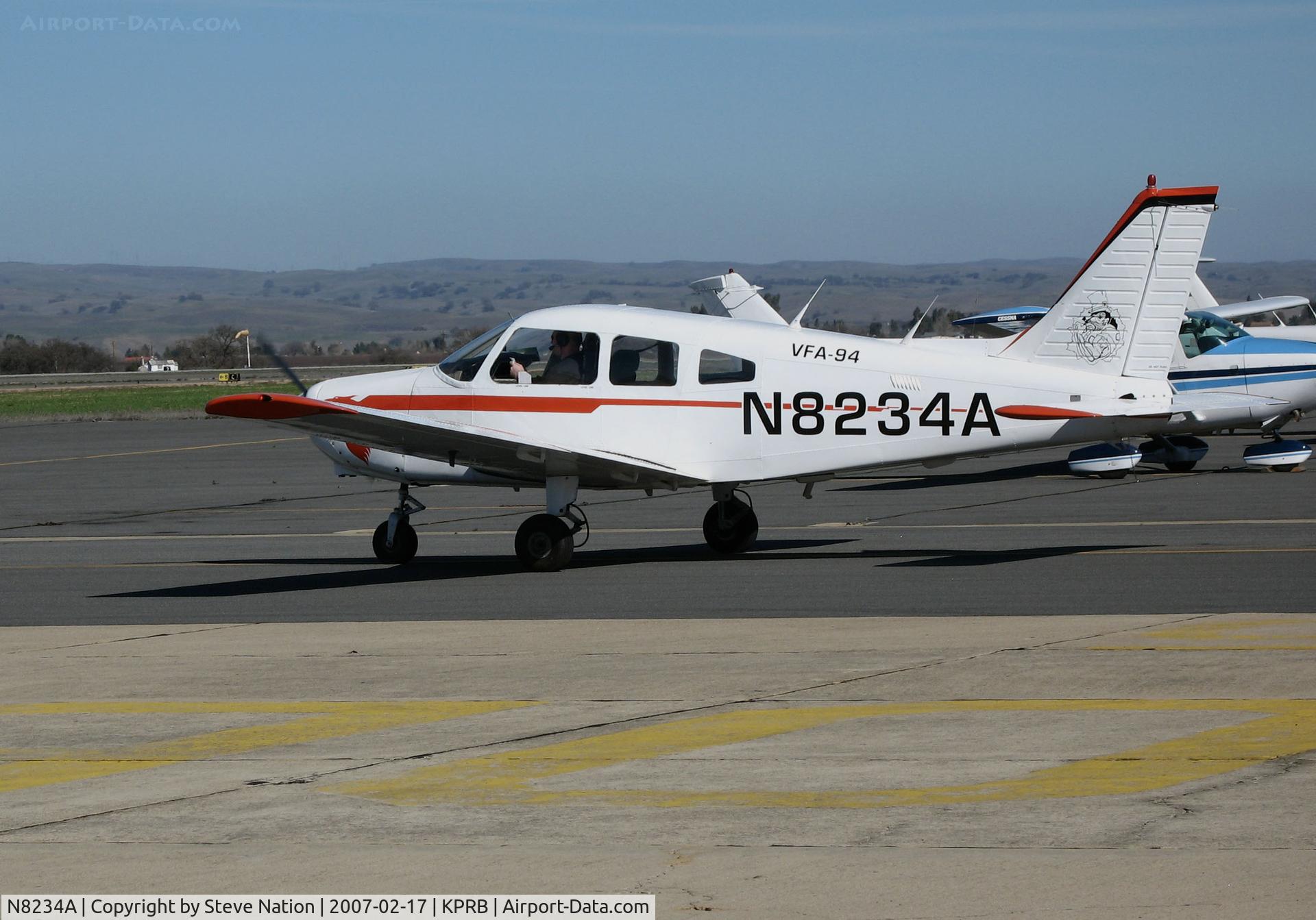 N8234A, 1980 Piper PA-28-161 C/N 28-8016351, NAS Lemoore, CA Flying Club 1980 Piper PA-28-161 Cherokee painted in VFA-94 