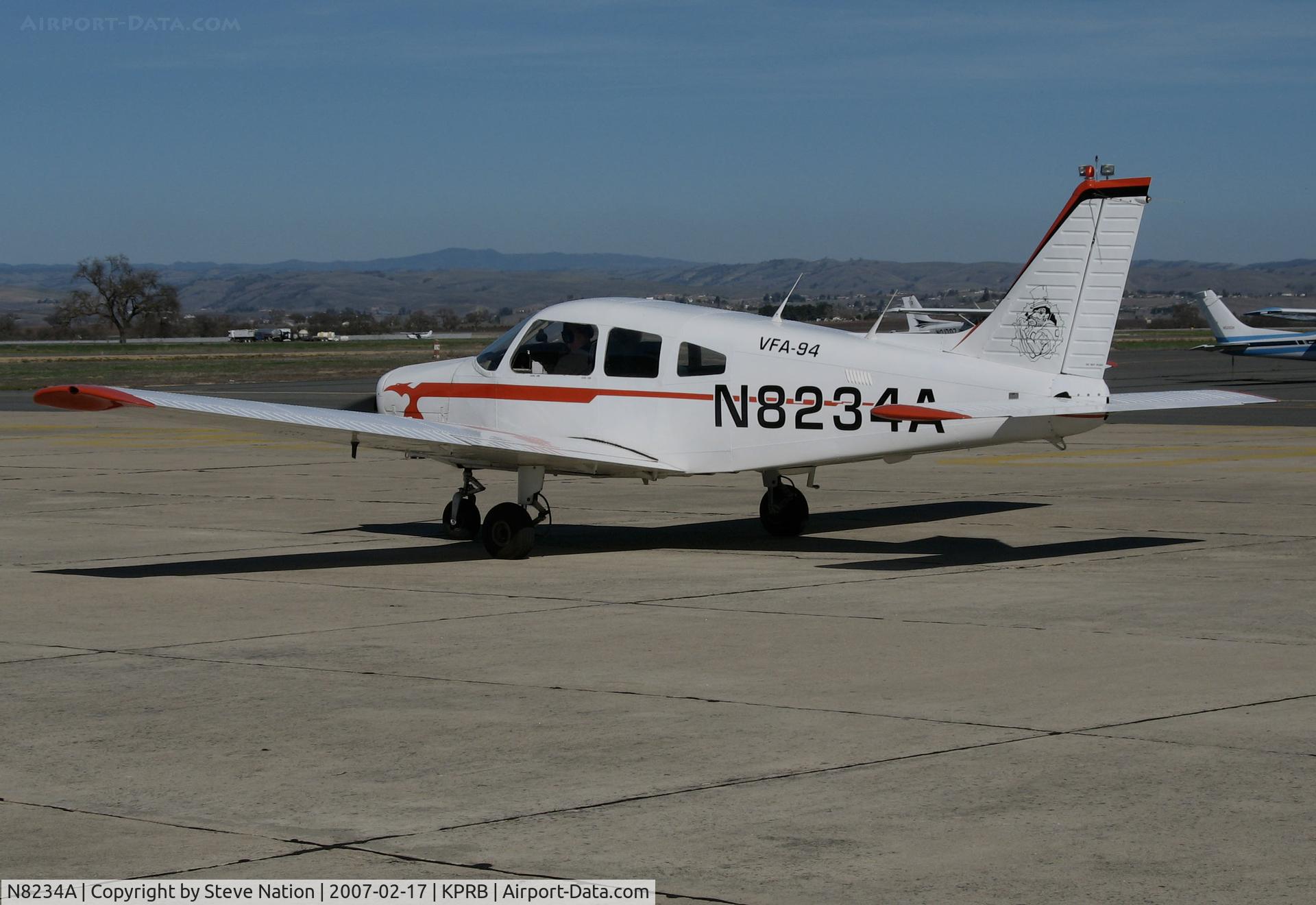 N8234A, 1980 Piper PA-28-161 C/N 28-8016351, NAS Lemoore, CA Flying Club 1980 Piper PA-28-161 Cherokee painted in VFA-94 