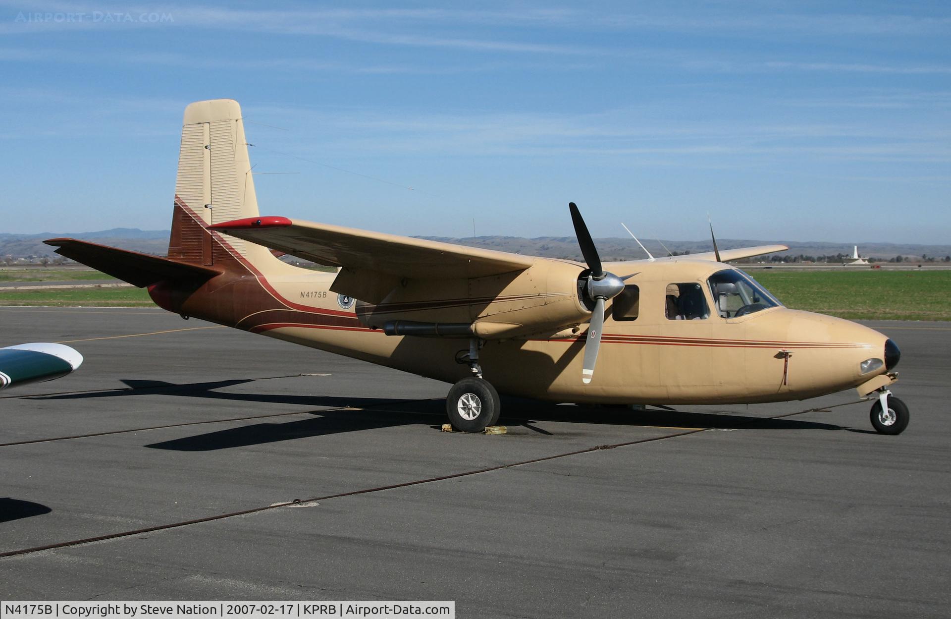 N4175B, 1953 Aero Commander 520 C/N 520-81, Locally-based 1953 Aero Commander 520 @ Paso Robles Municipal Airport, CA (registration cancelled by FAA2010-10-18)