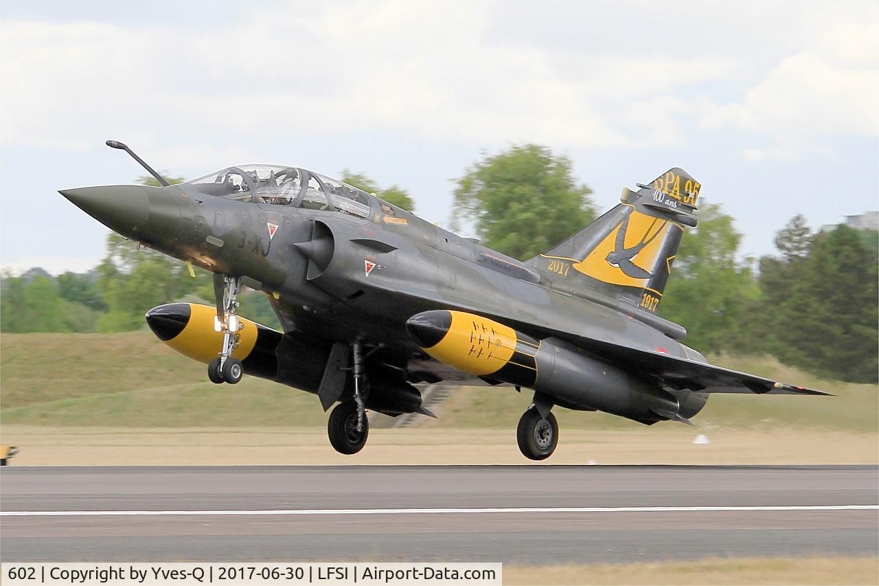 602, Dassault Mirage 2000D C/N 393, Dassault Mirage 2000D, Landing rwy 29, St Dizier-Robinson Air Base 113 (LFSI) Open day 2017