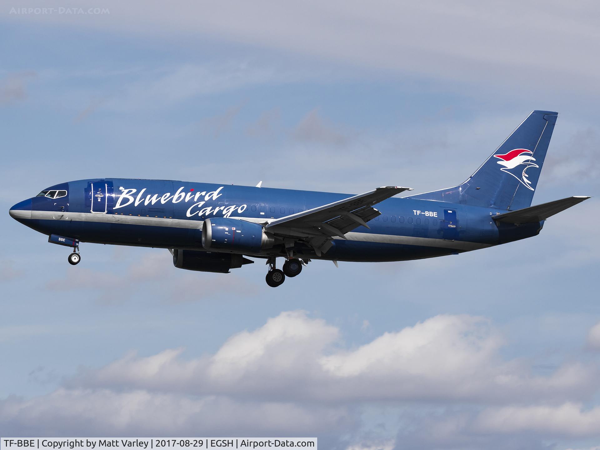 TF-BBE, 1991 Boeing 737-36EF C/N 25256, landing