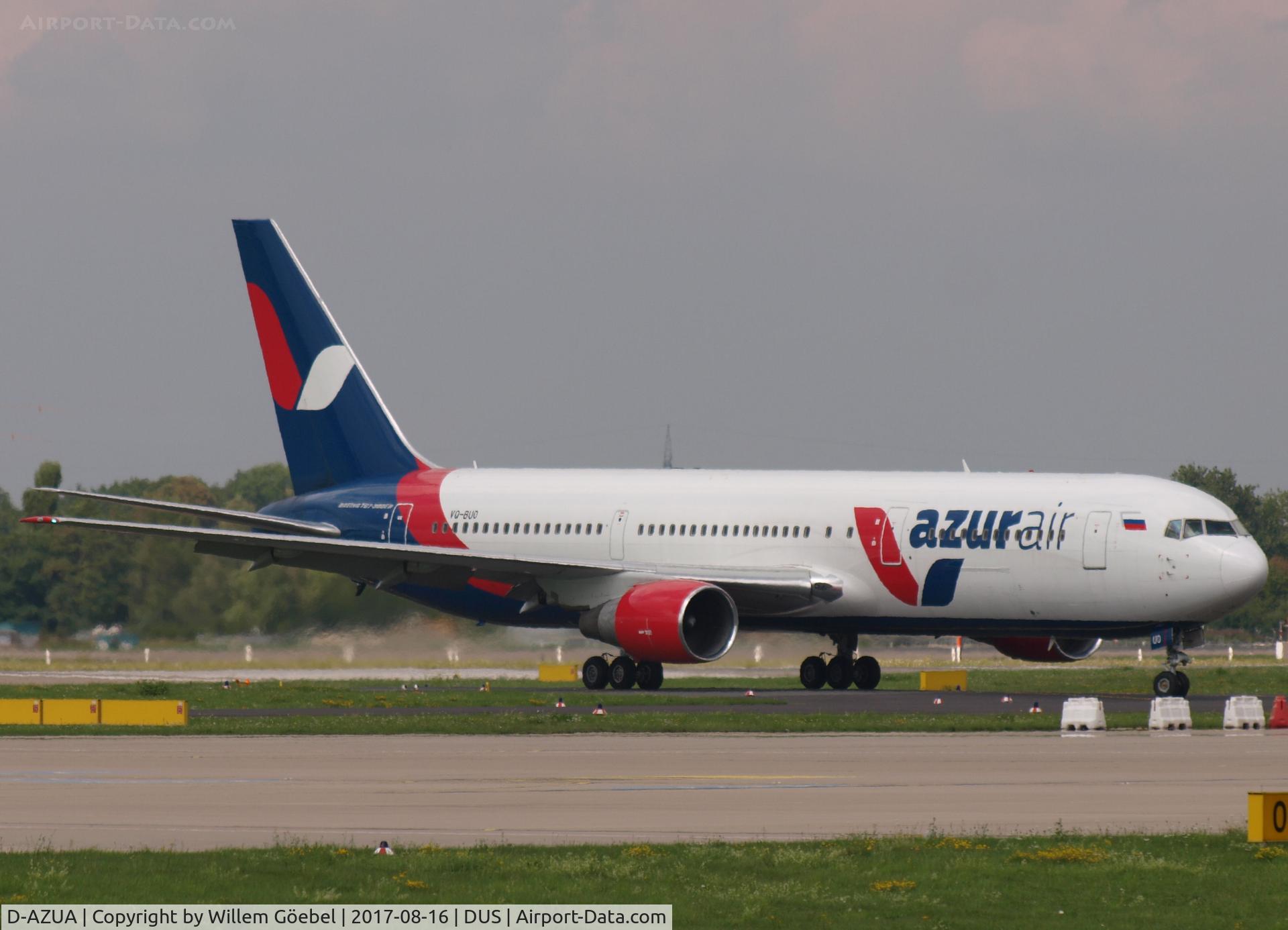 D-AZUA, 1995 Boeing 767-33A/ER C/N 27909, Taxi to runway of Dusseldorf Airport