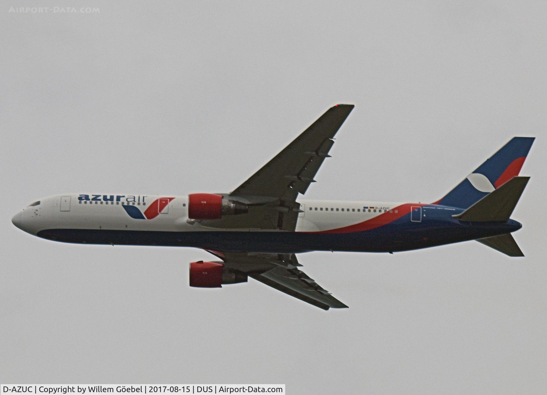 D-AZUC, 1993 Boeing 767-33A/ER C/N 25535, Take off from Dusseldorf Airport