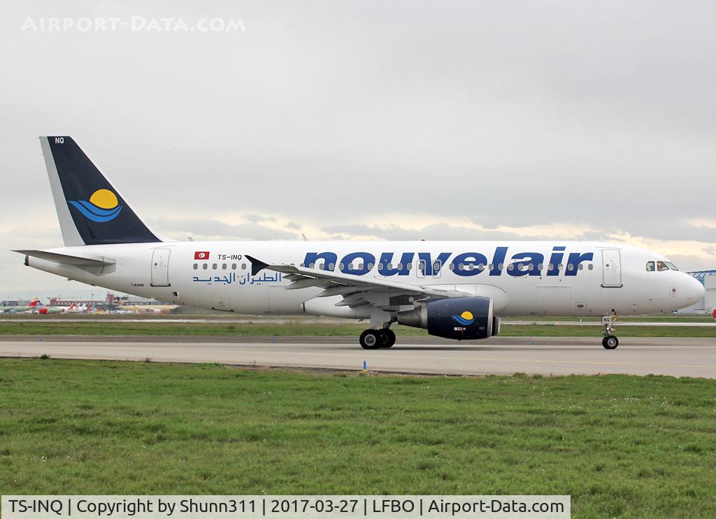 TS-INQ, 2004 Airbus A320-214 C/N 2158, Taxiing holding point rwy 14L for departure