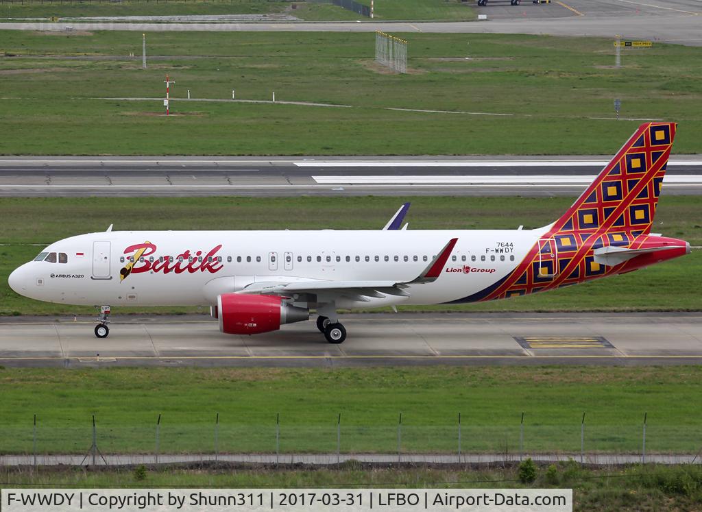 F-WWDY, 2017 Airbus A320-214 C/N 7644, C/n 7644 - To be PK-LUT