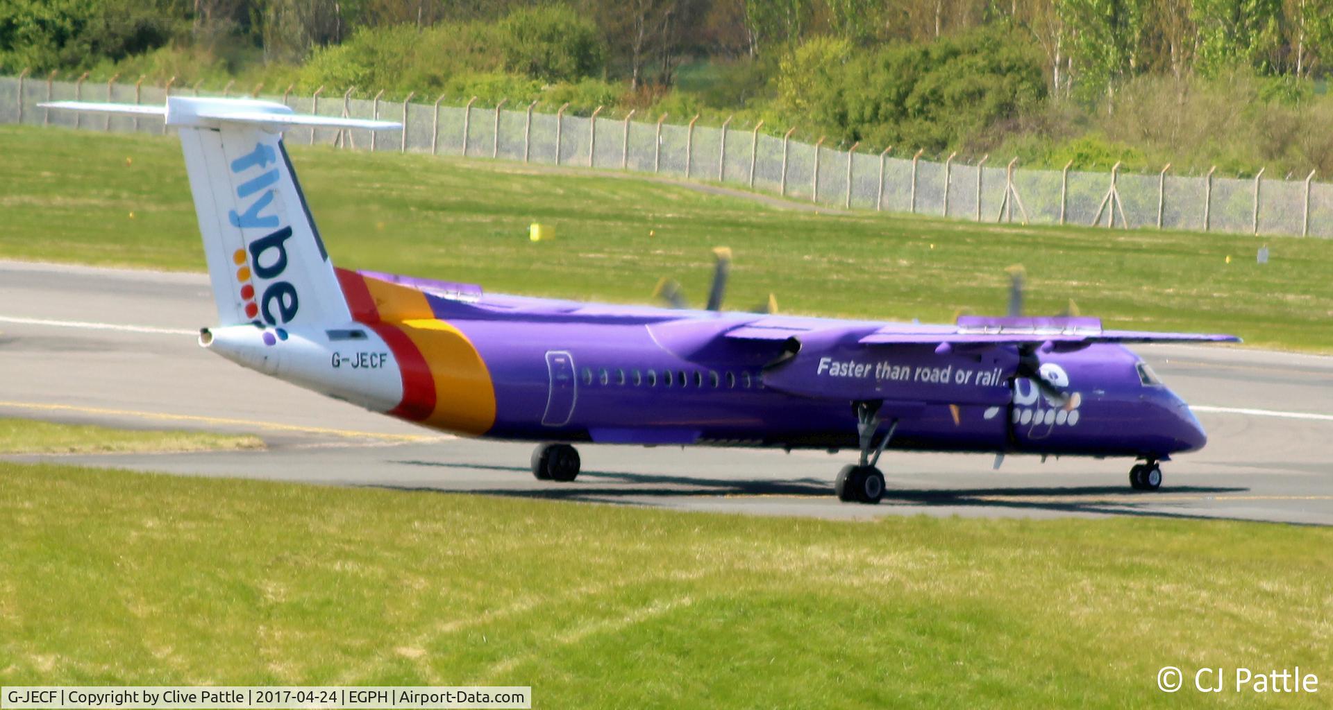 G-JECF, 2004 De Havilland Canada DHC-8-402Q Dash 8 C/N 4095, Edinburgh depart