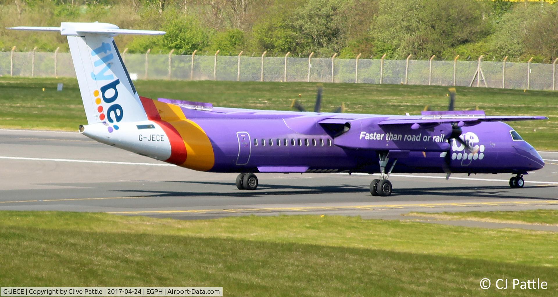 G-JECE, 2004 De Havilland Canada DHC-8-402Q Dash 8 C/N 4094, Depart Edinburgh