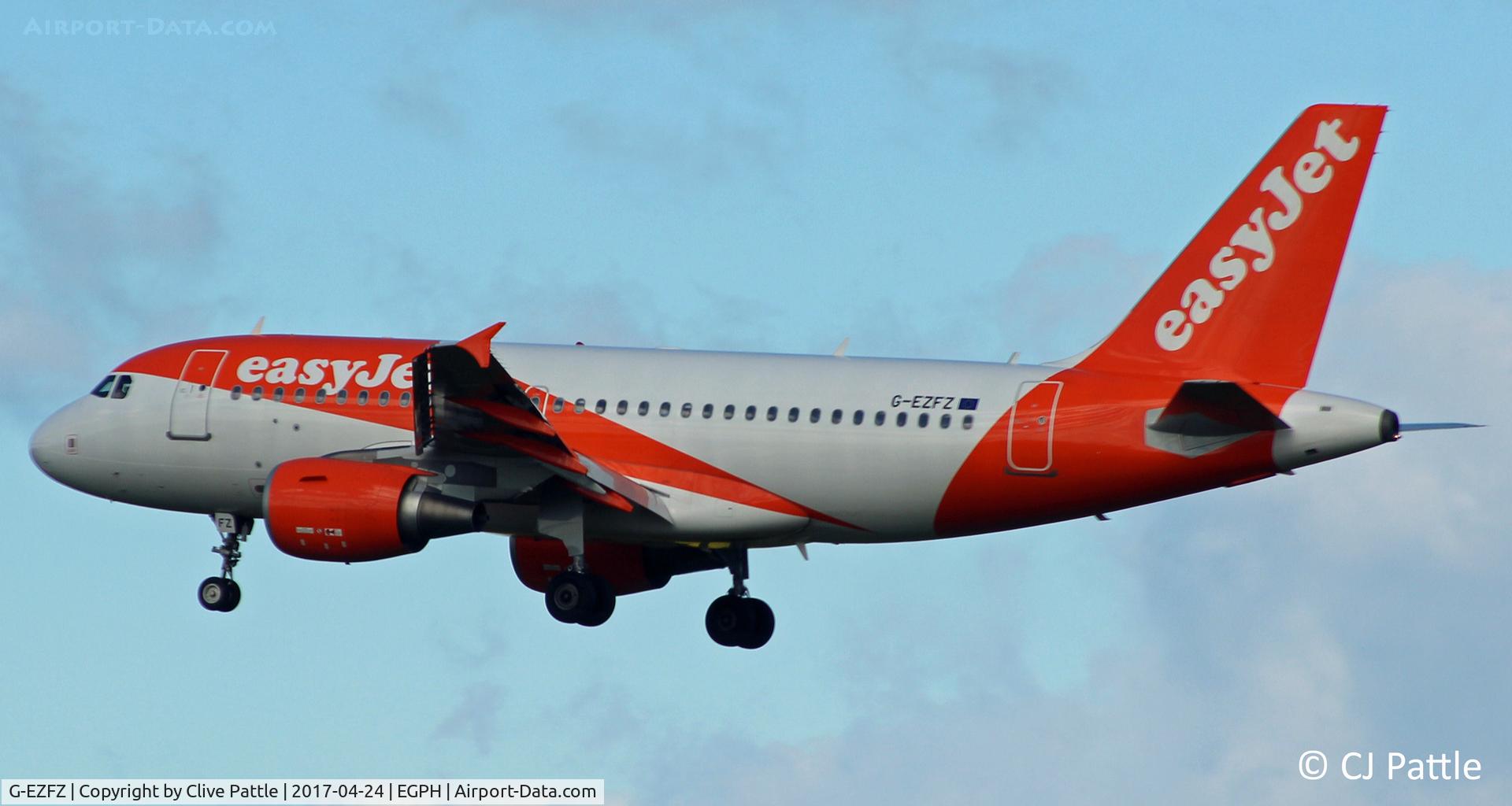 G-EZFZ, 2010 Airbus A319-111 C/N 4425, Edinburgh land
