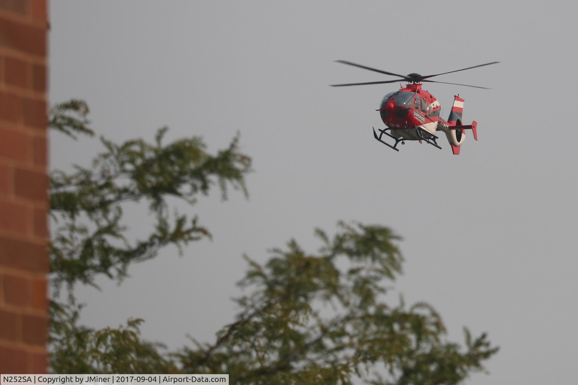 N252SA, 2008 Eurocopter EC-135P-2+ C/N 0707, Landing at Sherman Hospital in Elgin, IL.