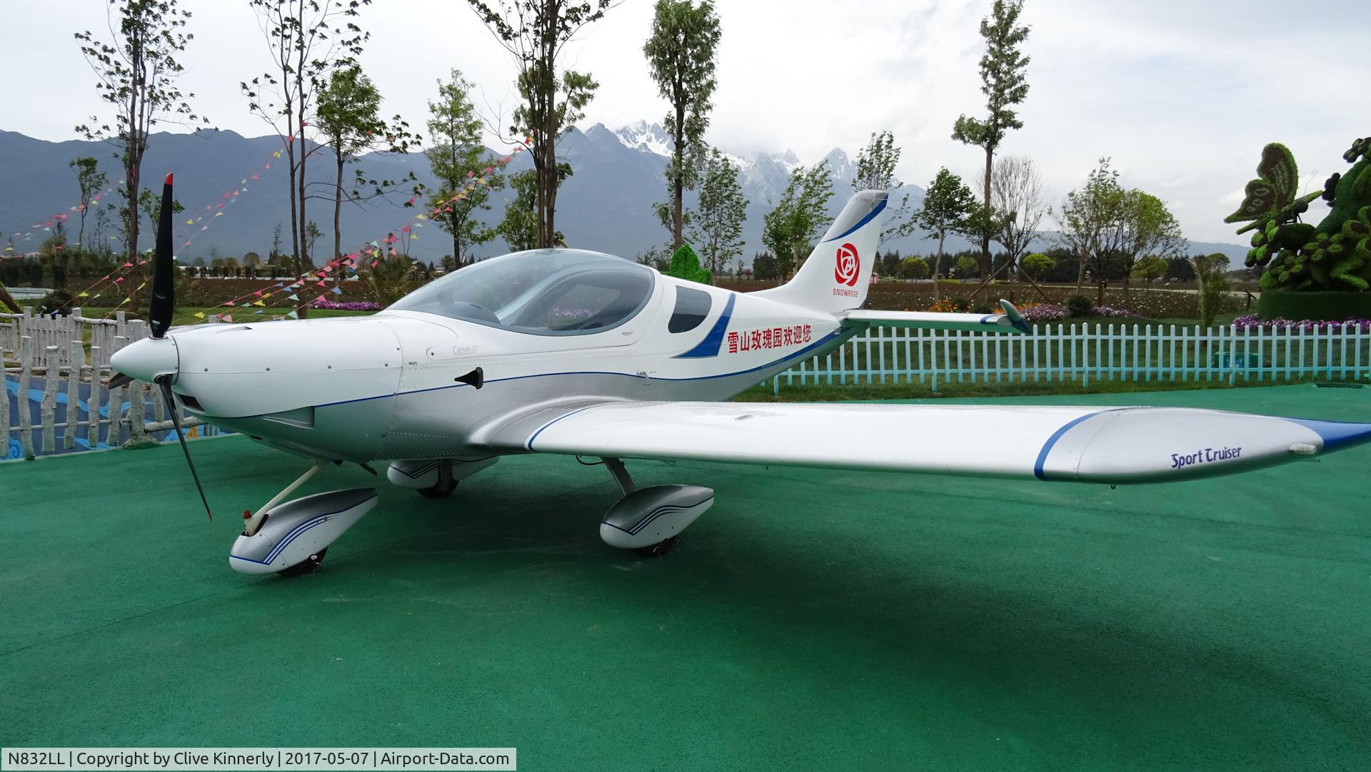 N832LL, 2007 CZAW SportCruiser C/N 07SC050, Aircraft formerly registered as N832LL. Seen at Rose Manor ornamental park, about 3 miles north of city of Lijiang, in Yunnan province China, May 2017.