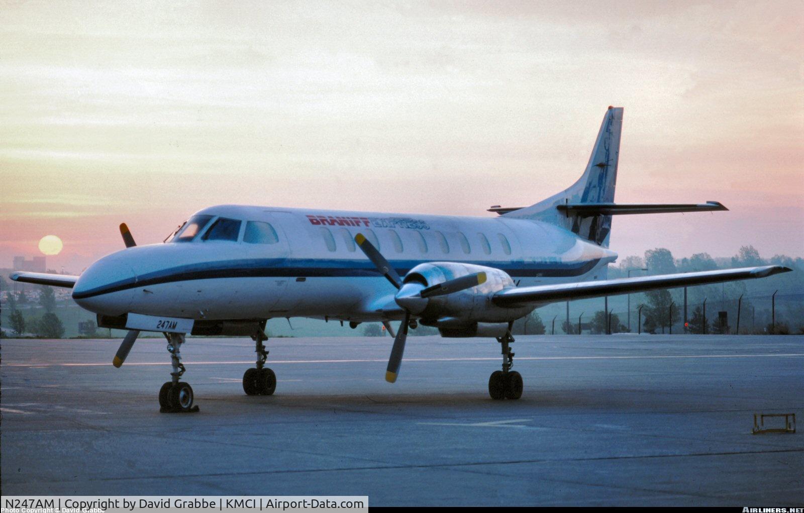 N247AM, Swearingen SA226TC C/N TC340, Braniff Express Photo owned by Air Midwest.   
Taken back in 1988 at KMCI.