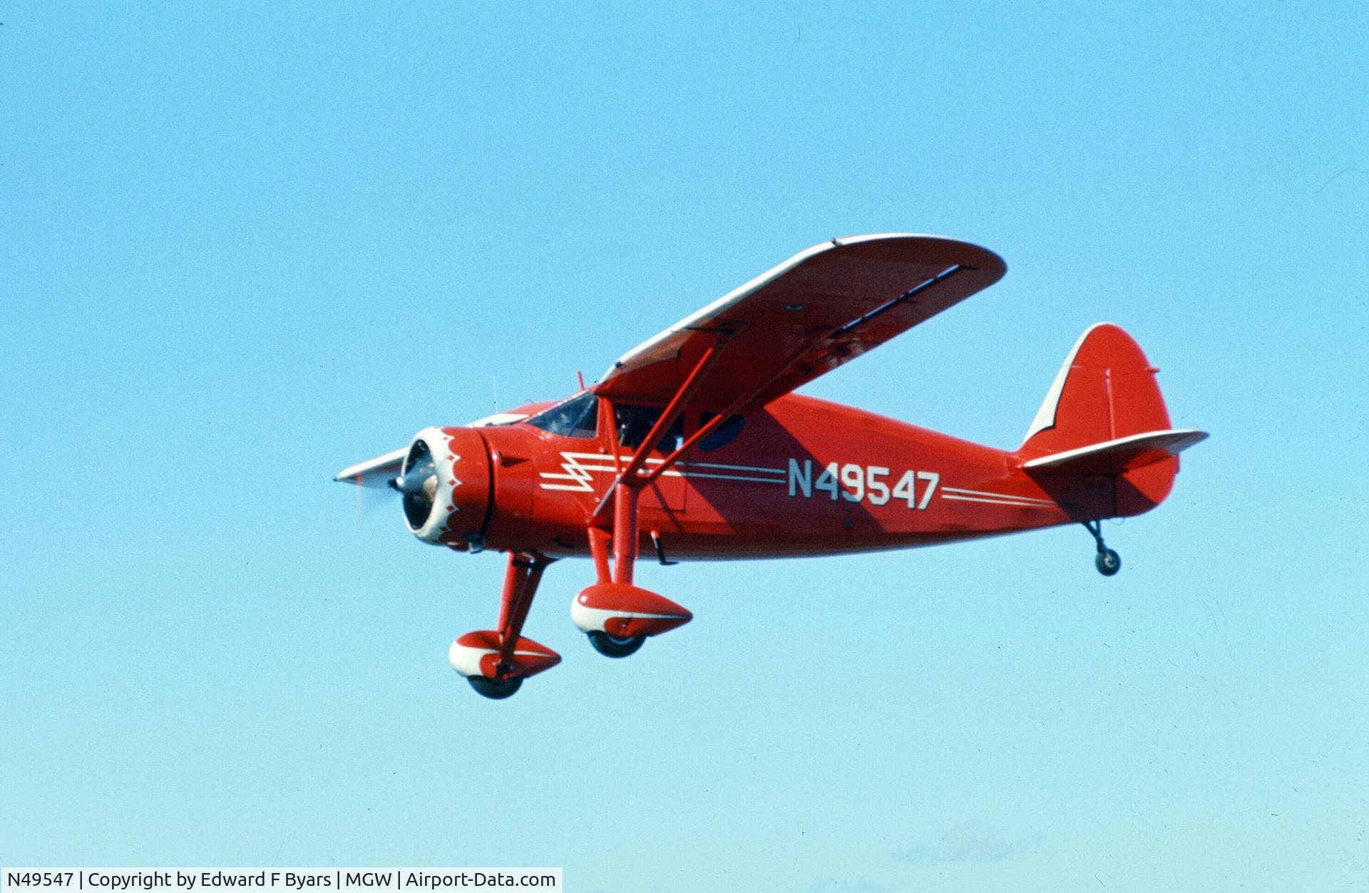 N49547, 1943 Fairchild UC-61A Argus II (24W-41A) C/N 578, Near Morgantown WV, circa 1965