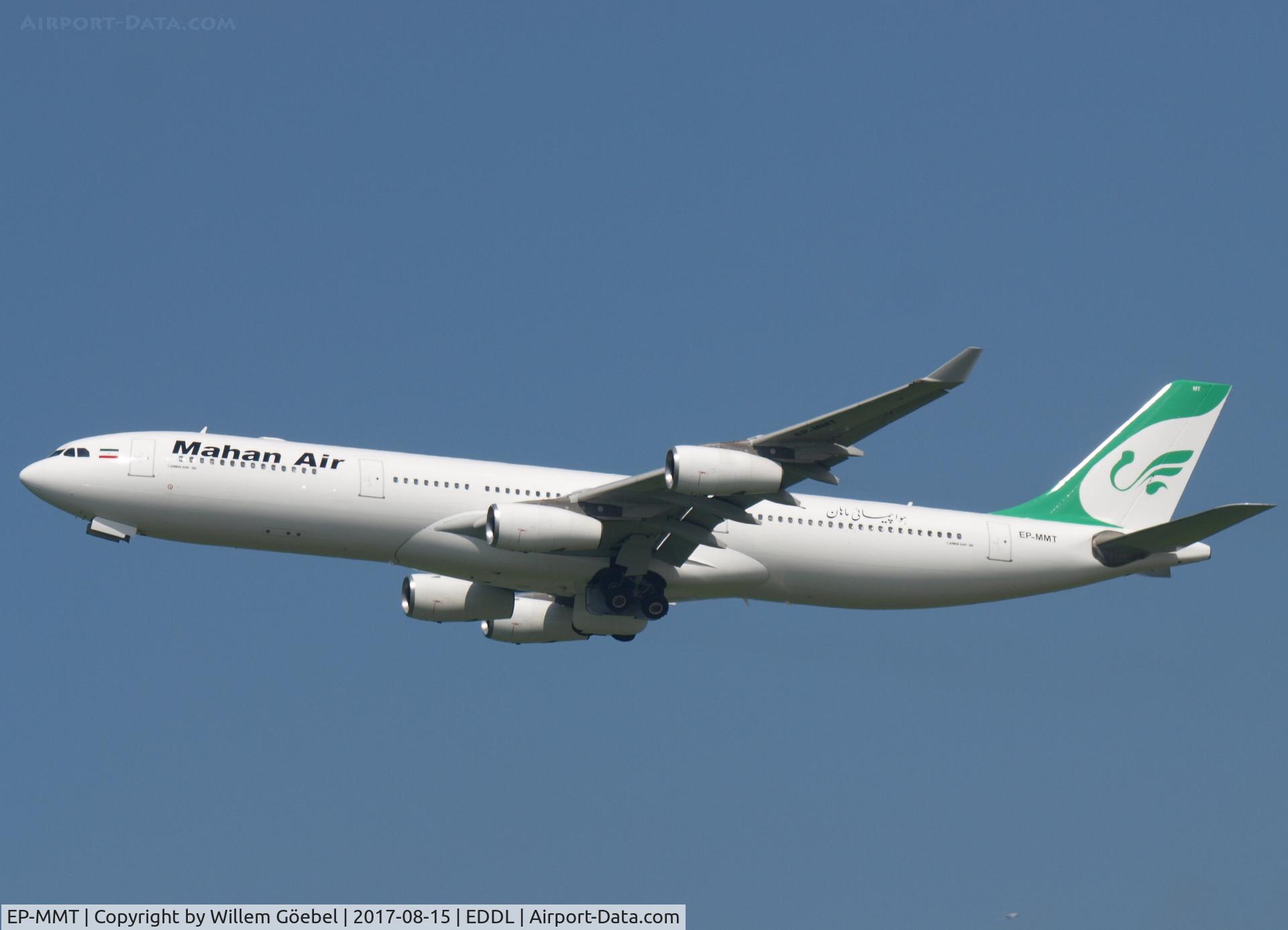 EP-MMT, 1999 Airbus A340-313 C/N 292, Take off from Dusseldorf Airport