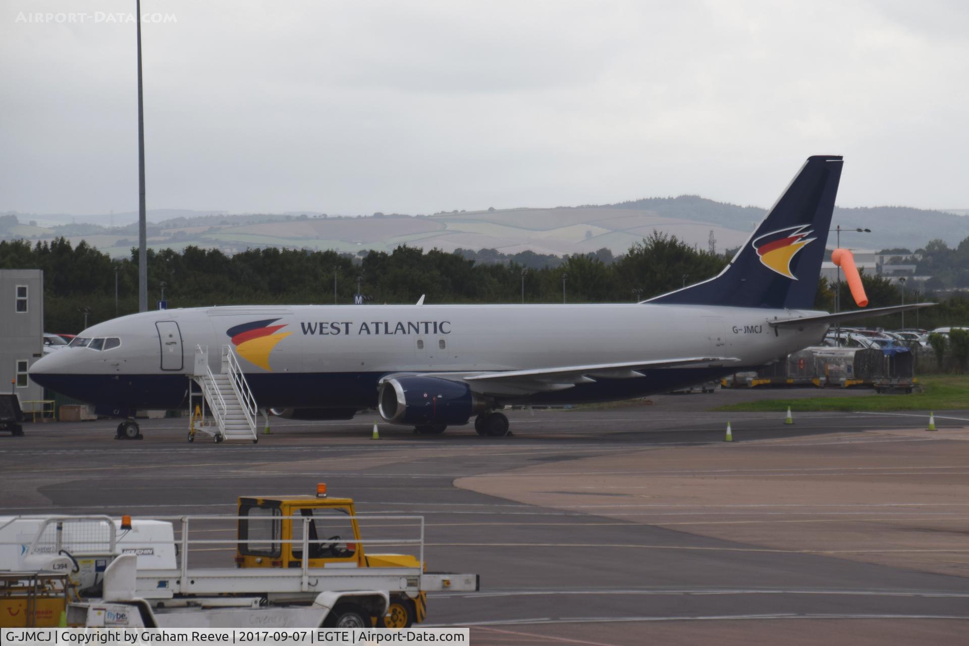 G-JMCJ, 1992 Boeing 737-436 C/N 25856, Parked at Exeter.