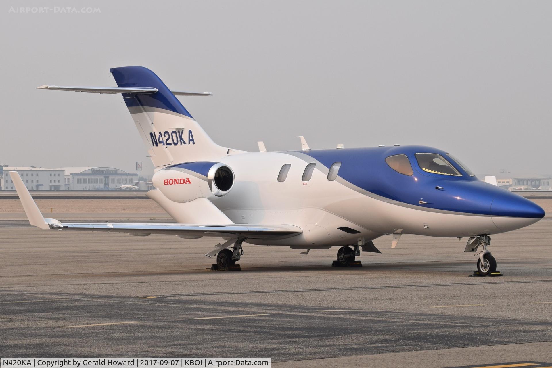 N420KA, 2015 Honda HA-420 HondaJet C/N 42000013, Parked on north GA ramp.