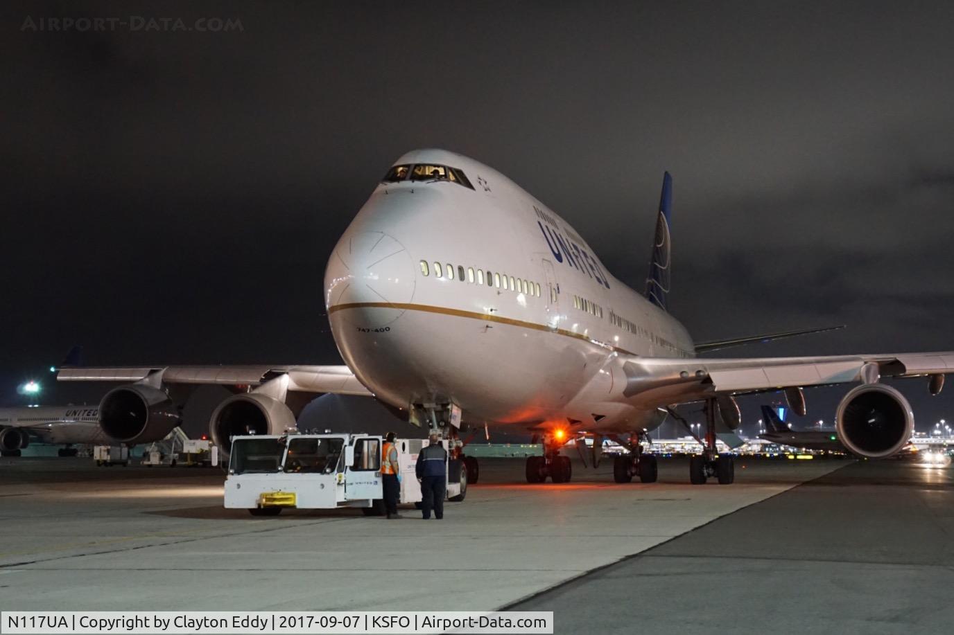 N117UA, 1999 Boeing 747-422 C/N 28810, SFO 2017.