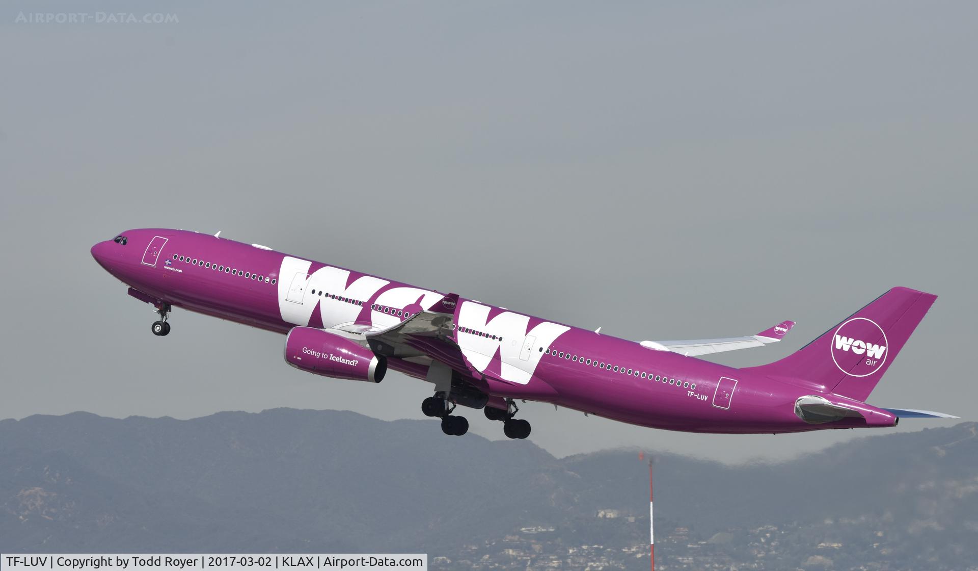 TF-LUV, 2015 Airbus A330-343 C/N 1607, Departing LAX