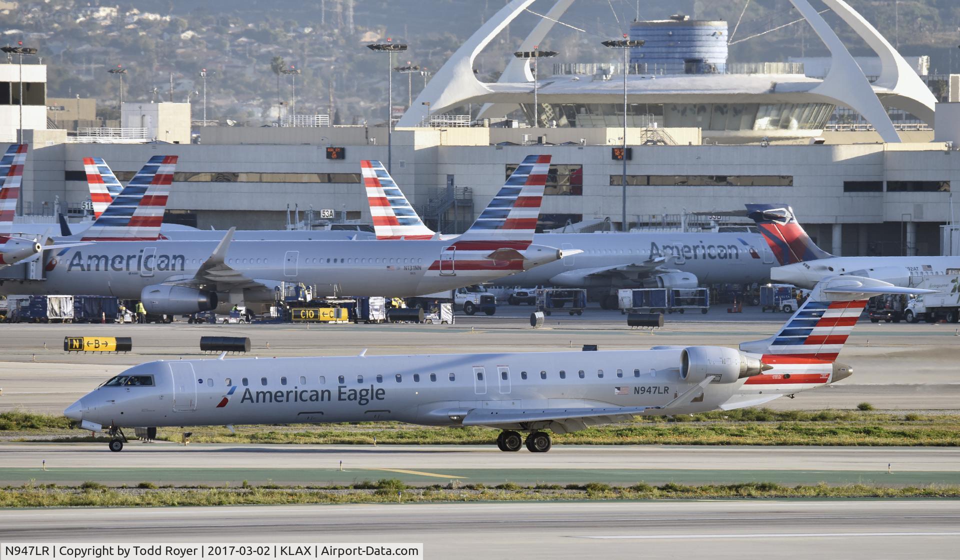 N947LR, 2007 Bombardier CRJ-900 (CL-600-2D24) C/N 15116, Arrived at LAX on 25L