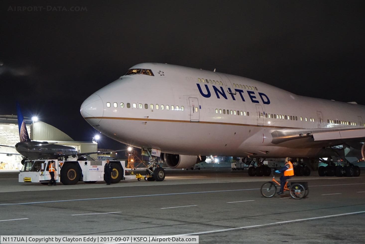 N117UA, 1999 Boeing 747-422 C/N 28810, SFO 2017.