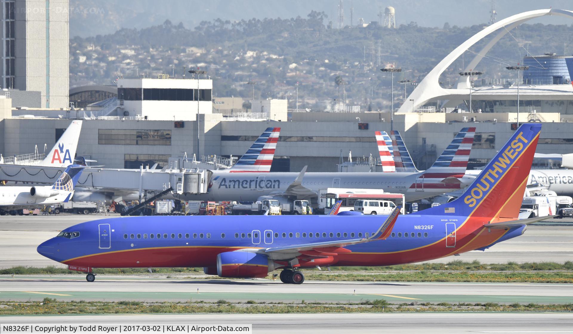 N8326F, 2012 Boeing 737-8H4 C/N 35969, Arrived at LAX on 25L