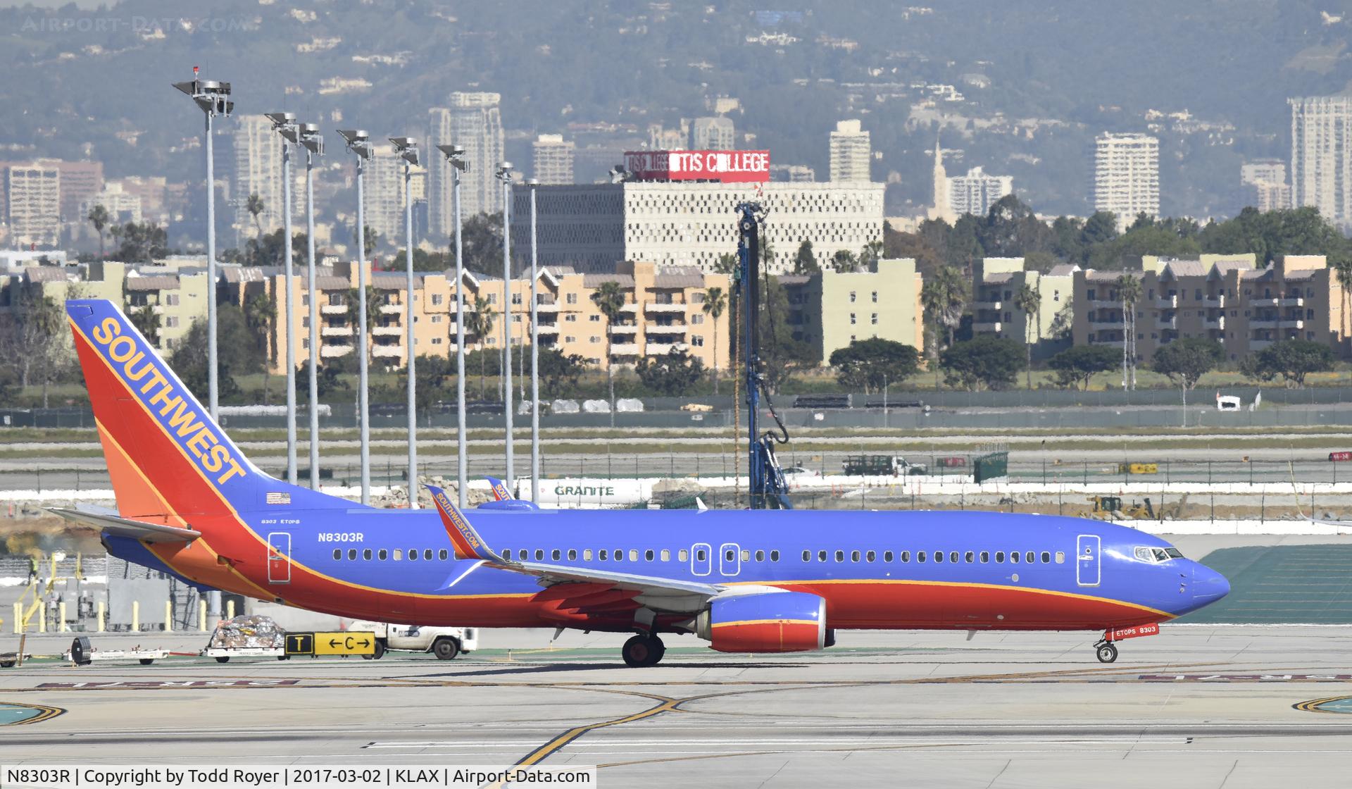 N8303R, 2012 Boeing 737-8H4 C/N 36681, Taxiing for departure at LAX