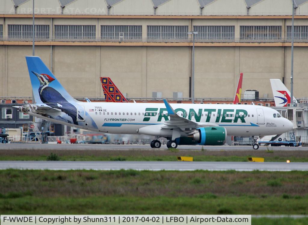 F-WWDE, 2017 Airbus A320-251N C/N 7555, C/n 7555 - To be N309FR 'Weston the Woodpecker'