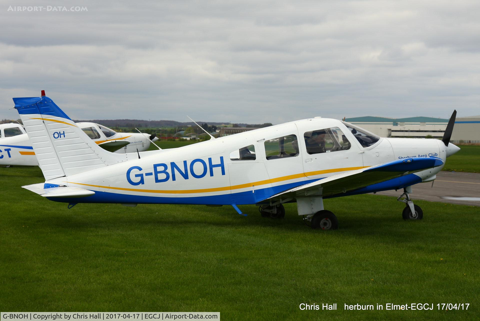 G-BNOH, 1987 Piper PA-28-161 Cherokee Warrior II C/N 2816016, at Sherburn in Elmet