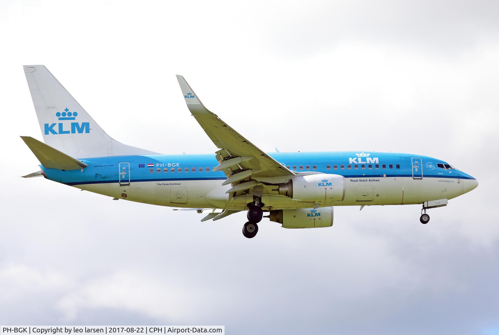 PH-BGK, 2010 Boeing 737-7K2 C/N 38054, Copenhagen 22.8.2017