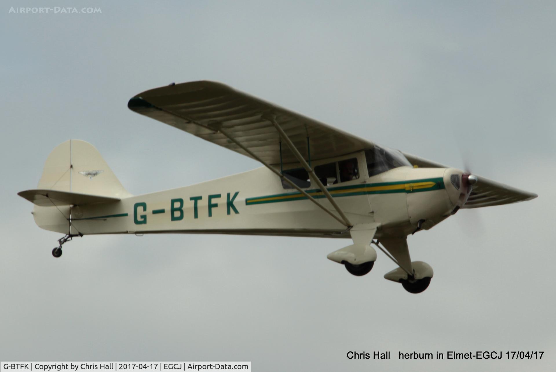 G-BTFK, 1947 Taylorcraft BC-12D Twosome C/N 10540, at Sherburn in Elmet