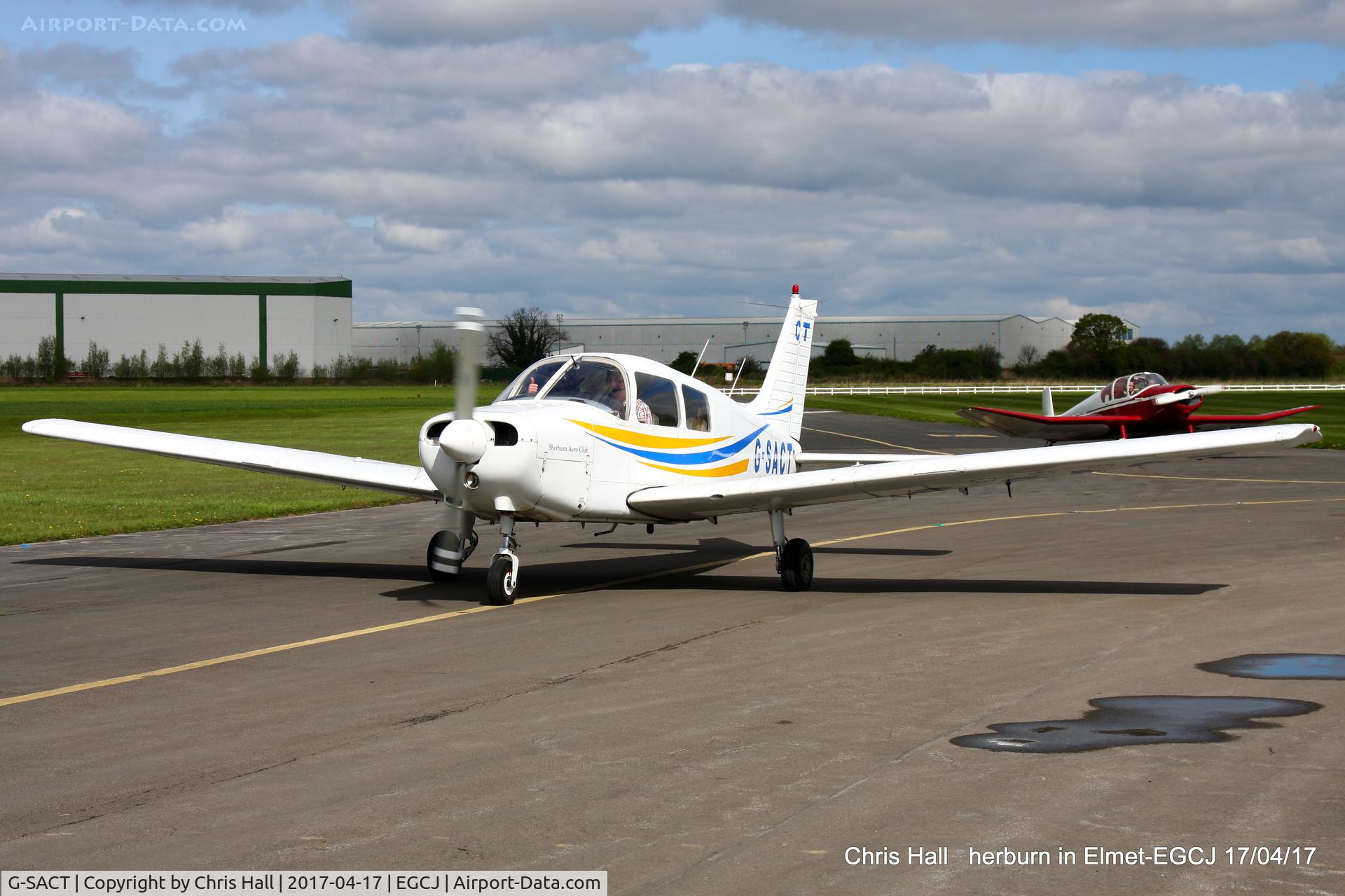 G-SACT, 1988 Piper PA-28-161 Cadet C/N 2841048, at Sherburn in Elmet