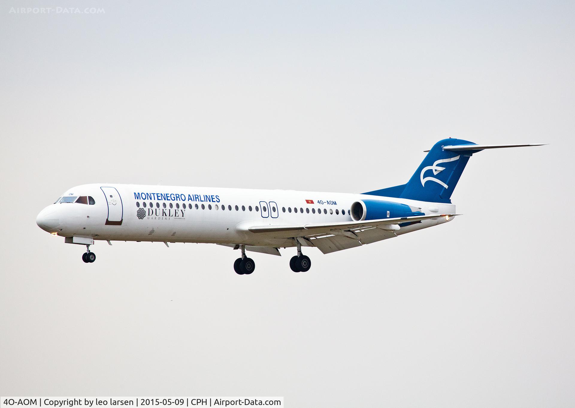 4O-AOM, 1990 Fokker 100 (F-28-0100) C/N 11321, Copenhagen 9.5.2015