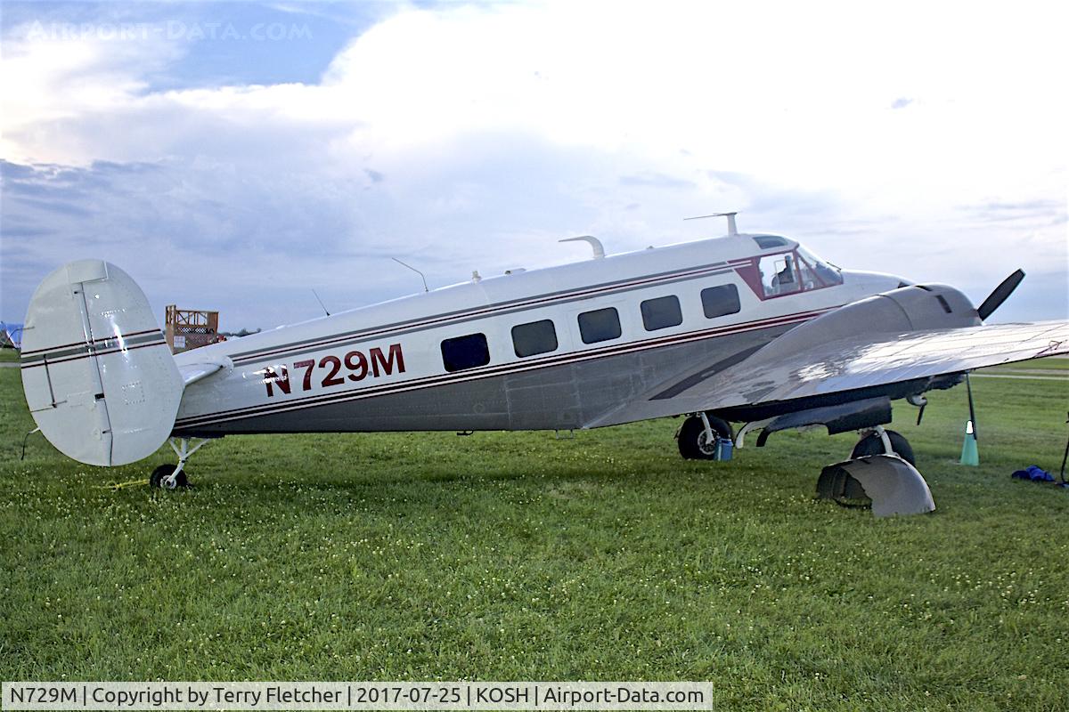 N729M, 1960 Beech G18S C/N BA-517, At 2017 EAA AirVenture at Oshkosh