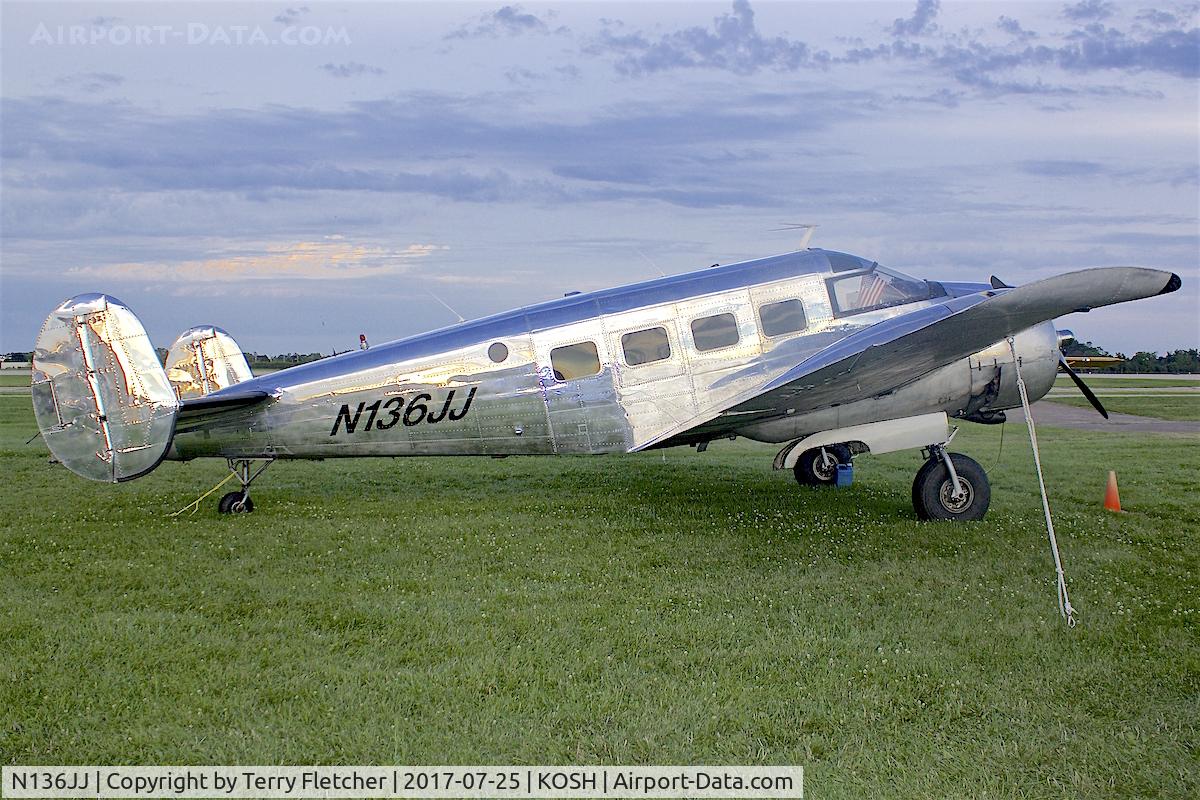 N136JJ, 1957 Beech E18S C/N BA-318, At 2017 EAA AirVenture at Oshkosh