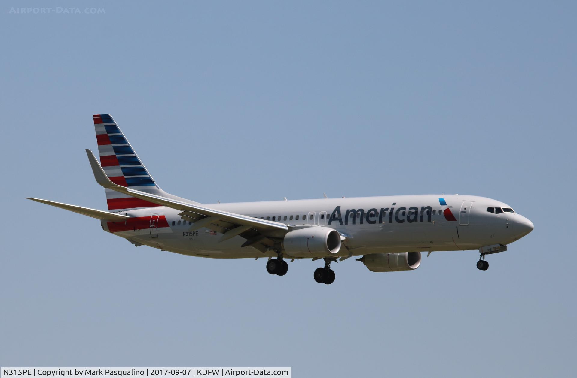 N315PE, 2017 Boeing 737-823 C/N 31261, Boeing 737-800