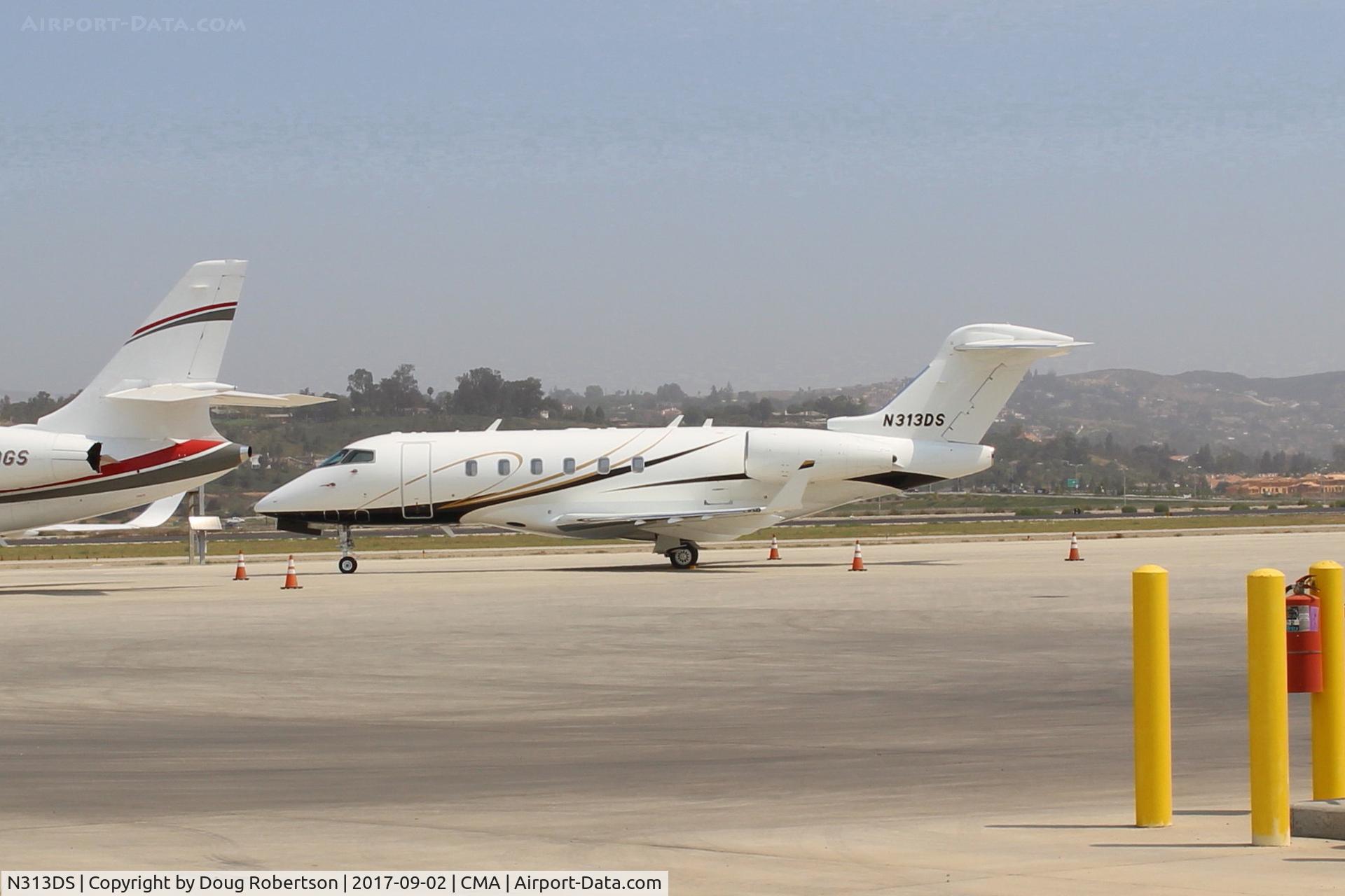 N313DS, 2007 Bombardier Challenger 300 (BD-100-1A10) C/N 20183, 2007 Bombardier CHALLENGER 300 (BD-100-1A10), two Honeywell AS907-1-1A turbofans with FADEC, flat-rated to 6,500 lb st each. At SUN AIR ramp.