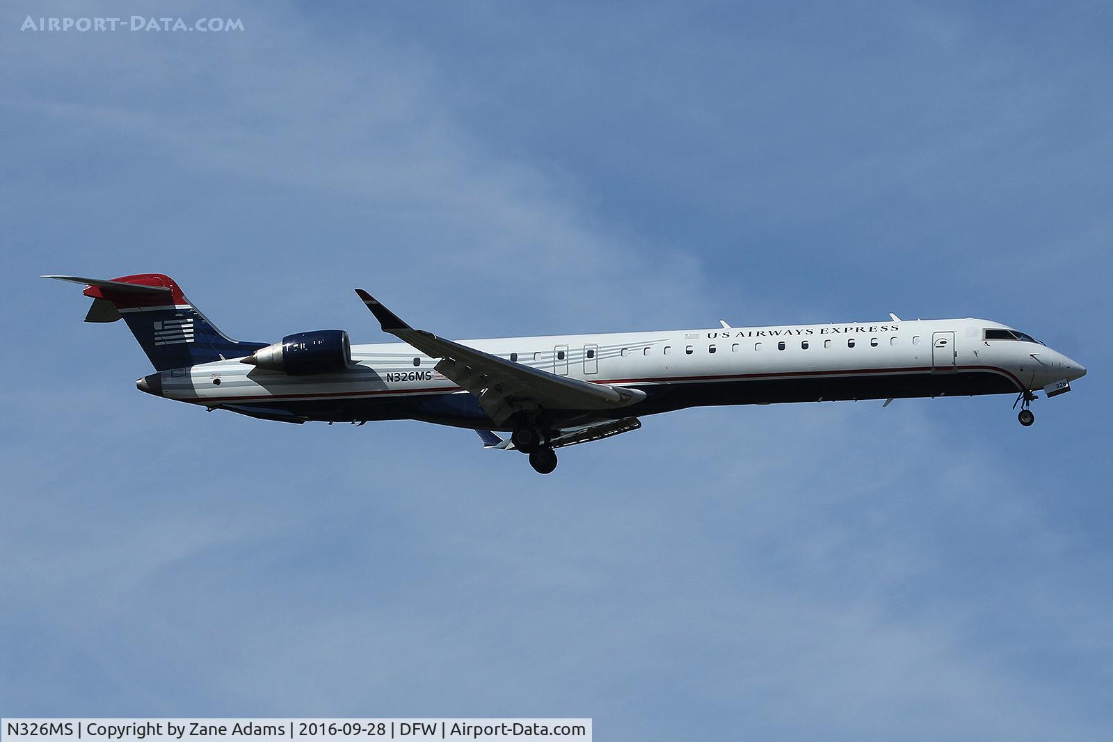 N326MS, 2008 Bombardier CRJ-900ER NG (CL-600-2D24) C/N 15124, Arriving at DFW Airport