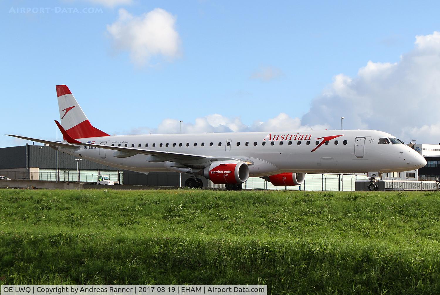 OE-LWQ, 2012 Embraer 195LR (ERJ-190-200LR) C/N 19000565, Austrian Airlines ERJ-190