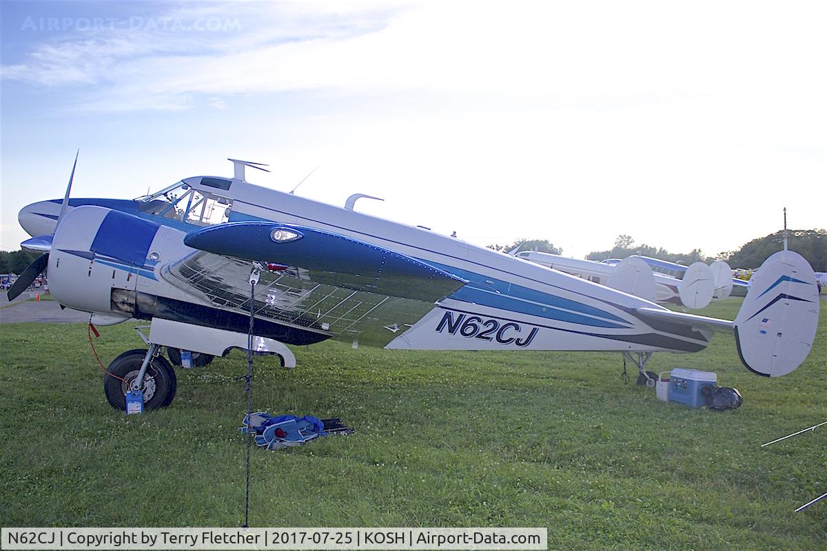 N62CJ, 1962 Beech H-18 C/N BA-633, at 2017 EAA AirVenture at Oshkosh