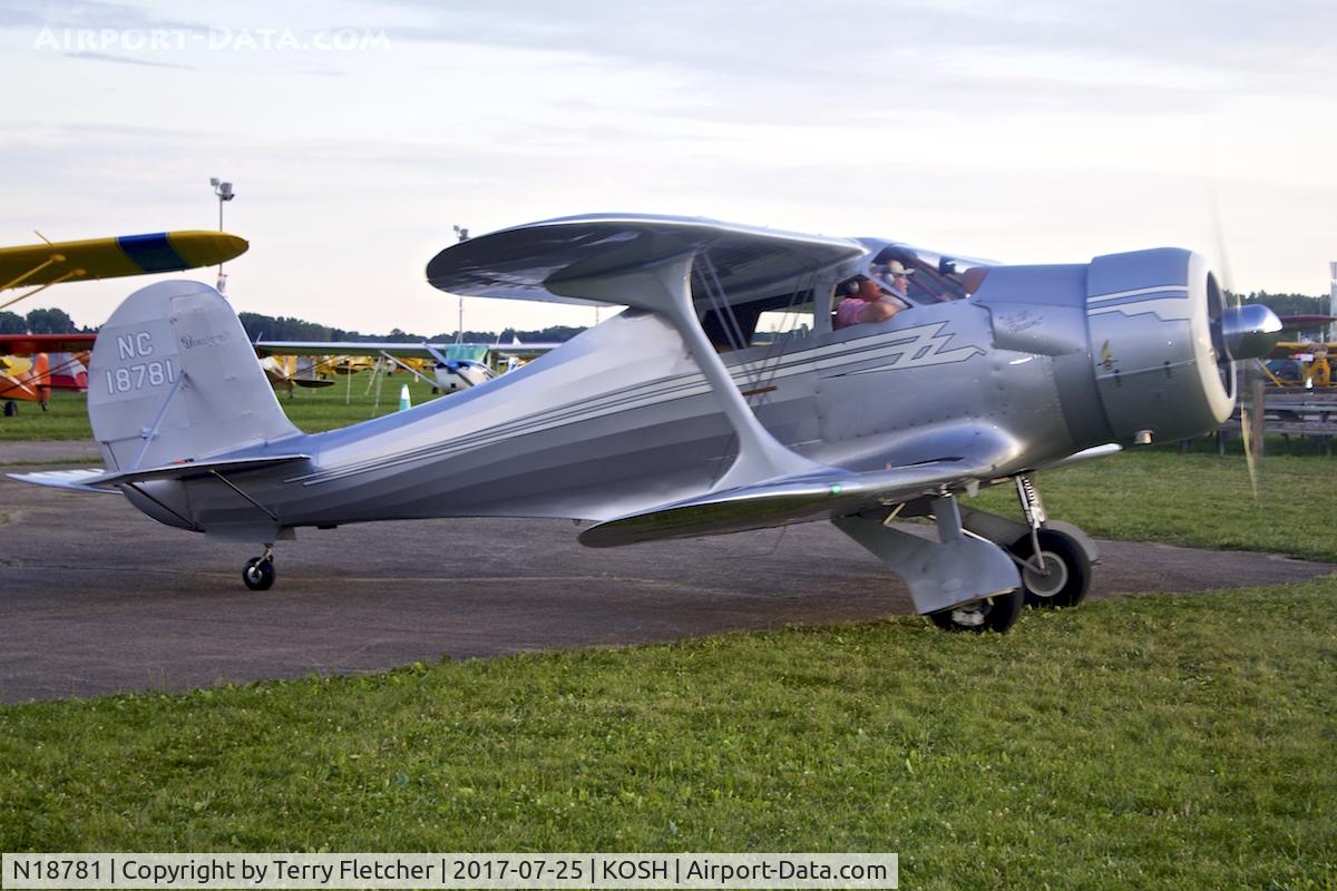 N18781, 1938 Beech F17D Staggerwing C/N 204, at 2017 EAA AirVenture at Oshkosh