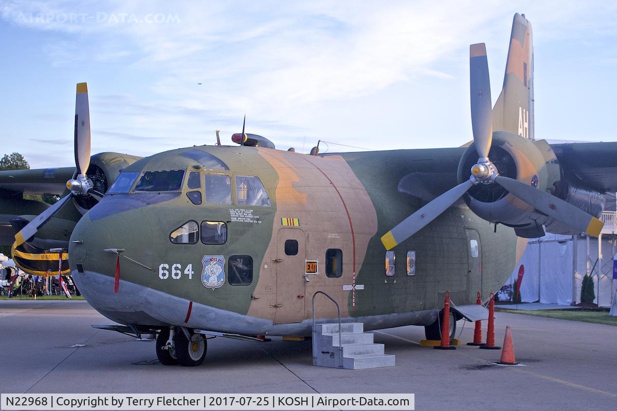 N22968, 1954 Fairchild C-123K Provider C/N 20113, at 2017 EAA AirVenture at Oshkosh