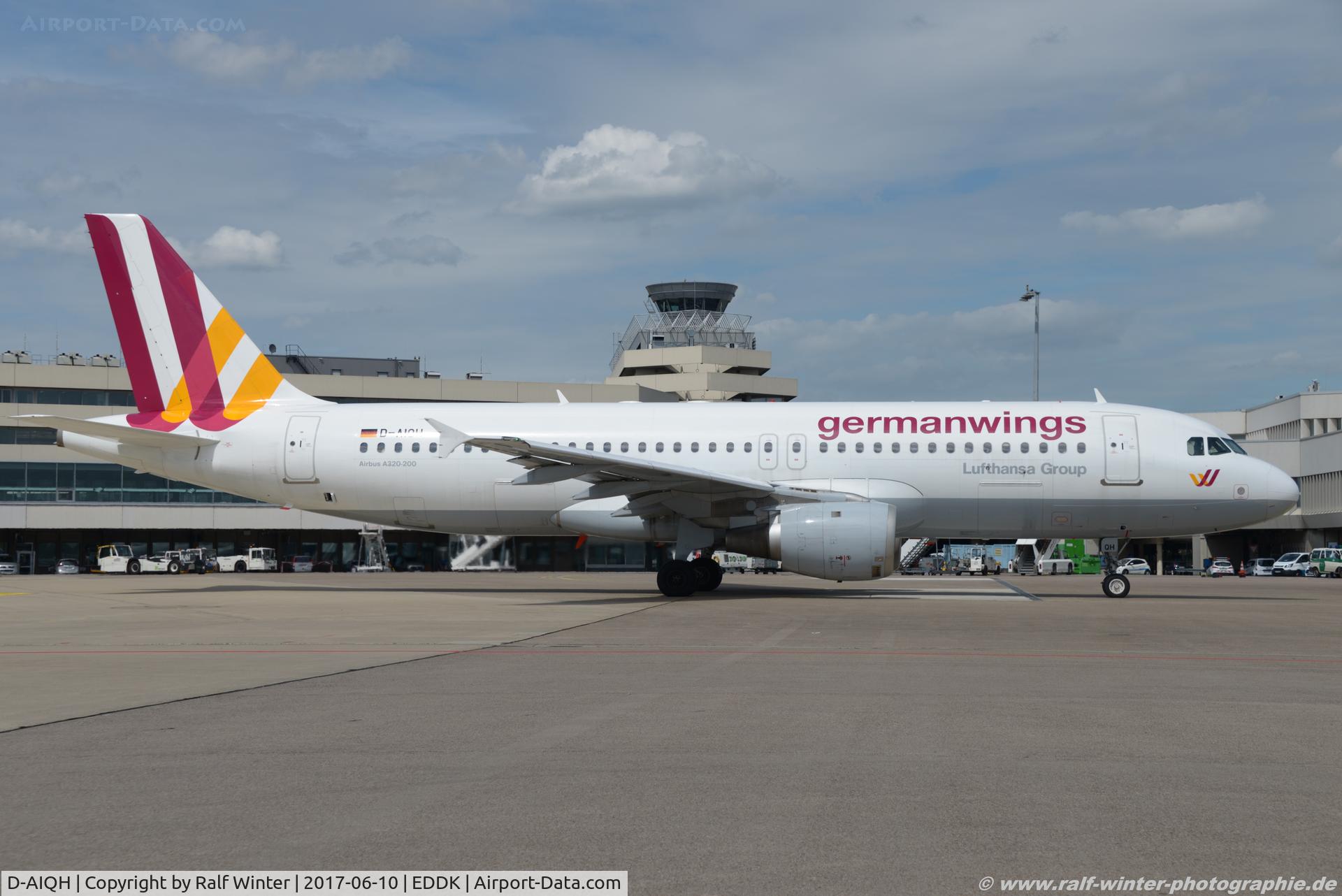 D-AIQH, 1991 Airbus A320-211 C/N 217, Airbus A320-211 - 4U GWI Germanwings ex Lufhansa 'Dessau' - 217 - D-AIQH - 10.06.2017 - CGN