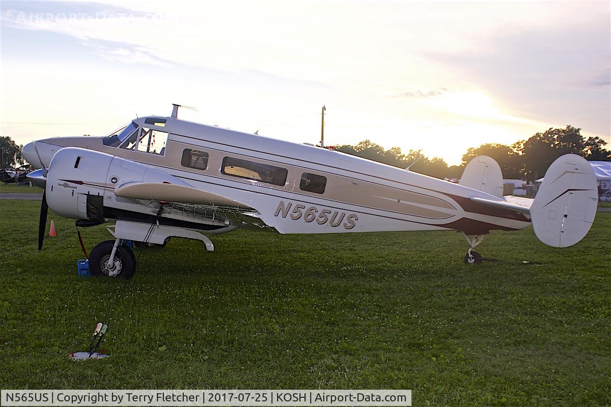 N565US, 1959 Beech G18S C/N BA-469, at 2017 EAA AirVenture at Oshkosh