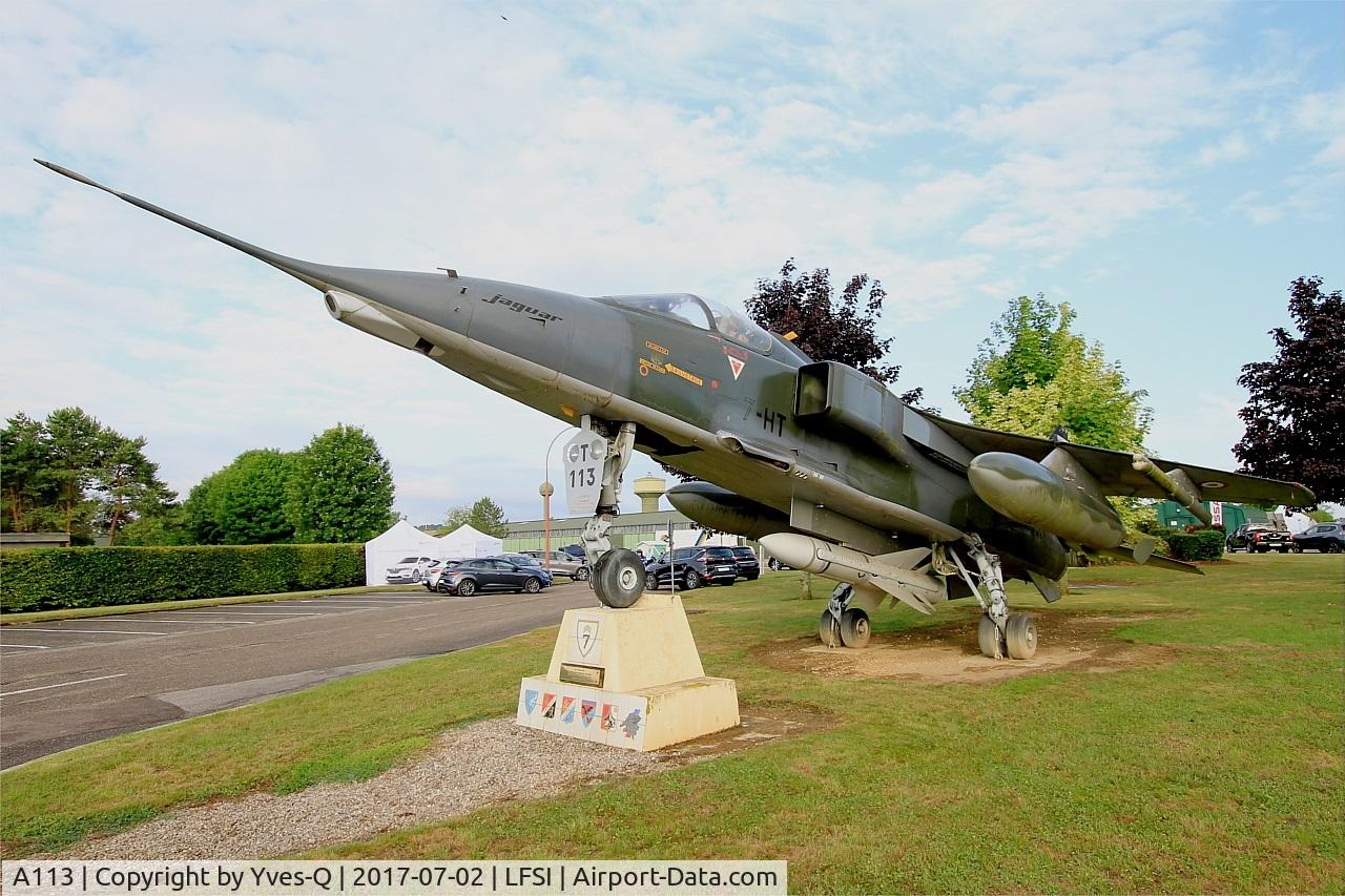 A113, Sepecat Jaguar A C/N A113, Sepecat Jaguar A, Preserved at St Dizier-Robinson Air Base 113 (LFSI)