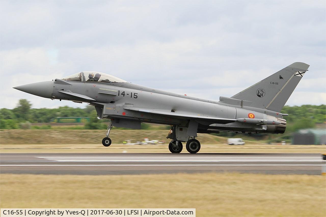 C16-55, Eurofighter EF-2000 Typhoon S C/N SS037, Eurofighter EF-2000 Typhoon S, Landing rwy 29, St Dizier-Robinson Air Base 113 (LFSI) Open day 2017