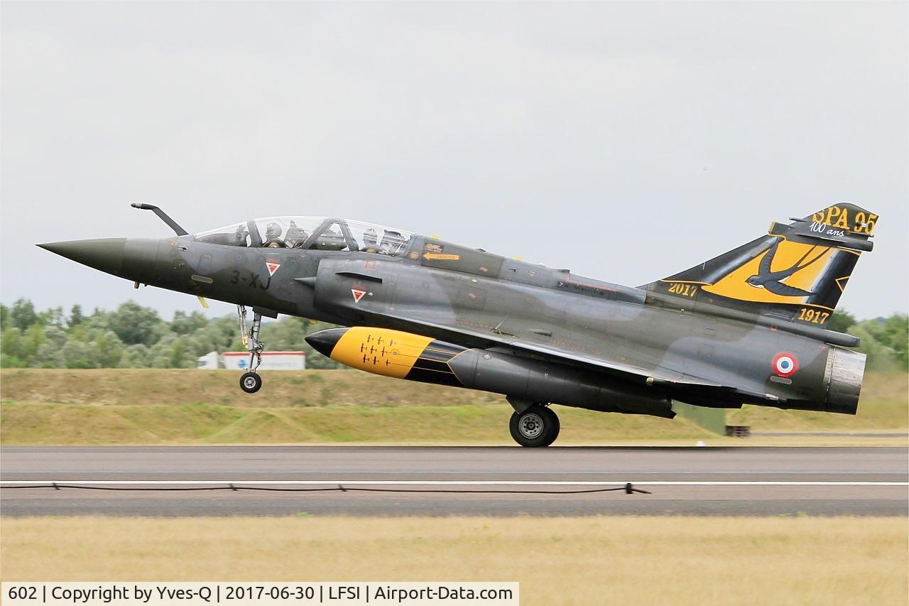 602, Dassault Mirage 2000D C/N 393, Dassault Mirage 2000D, Landing rwy 29, St Dizier-Robinson Air Base 113 (LFSI) Open day 2017