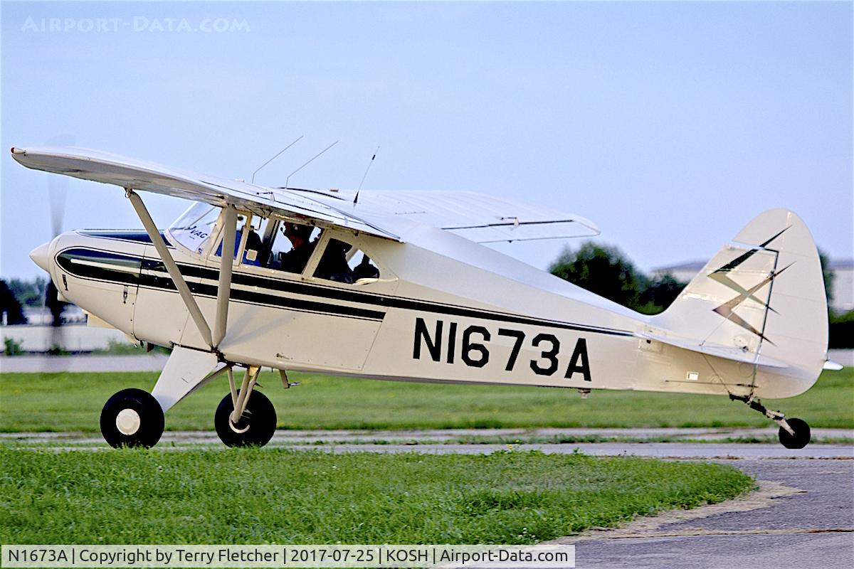 N1673A, 1952 Piper PA-22 C/N 22-436, at 2017 EAA AirVenture at Oshkosh